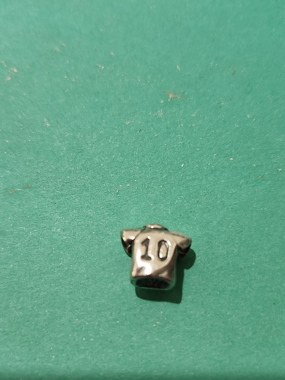 Sterling Silver Jersey Number 10 Charm Bead